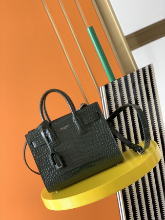 Y*L sac de jour in crocodile embossed leather - nano 22x18x10.5cm