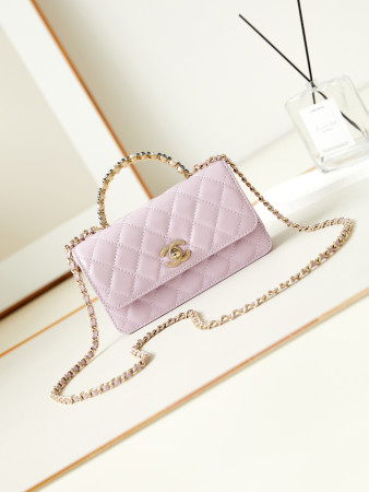 Ch*el 24p woc classic wallet on chain 11x18.5x6cm