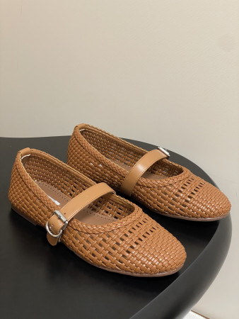 ua alaïa hollow woven mary jane flats(cusT0mized size 7-10 days production time)