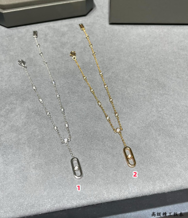 Mes1kaa vertical polished single di*m*nd moving bracelet