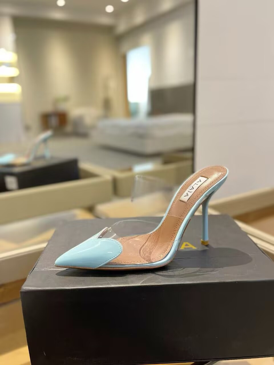 UA A1a1a Le Coeur Mule Heart-Toe Slingback Pump 10.5cm Heel