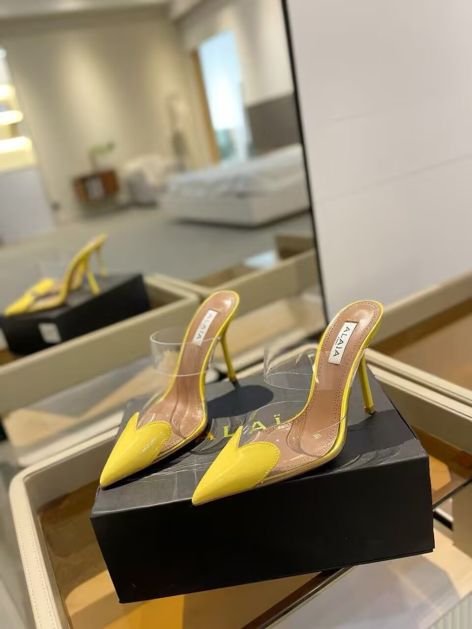 UA A1a1a Le Coeur Mule Heart-Toe Slingback Pump 10.5cm Heel