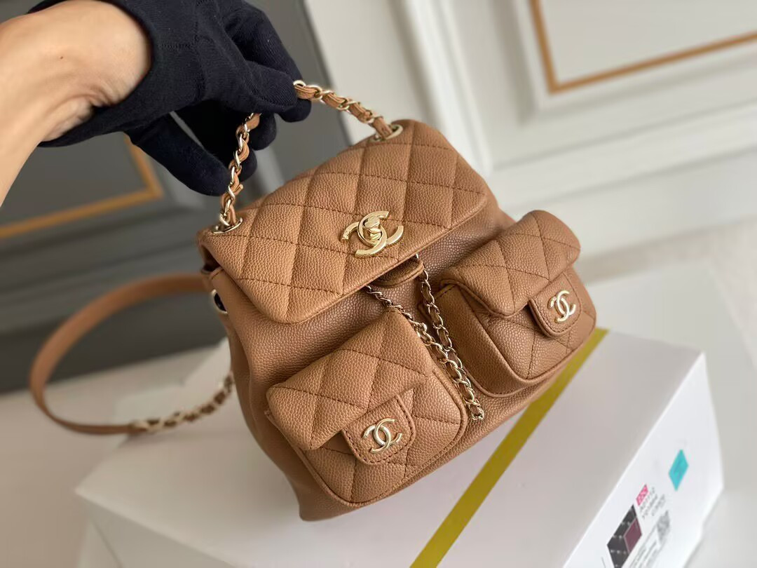 Ch*el small backpack 16.5x17.5x10cm