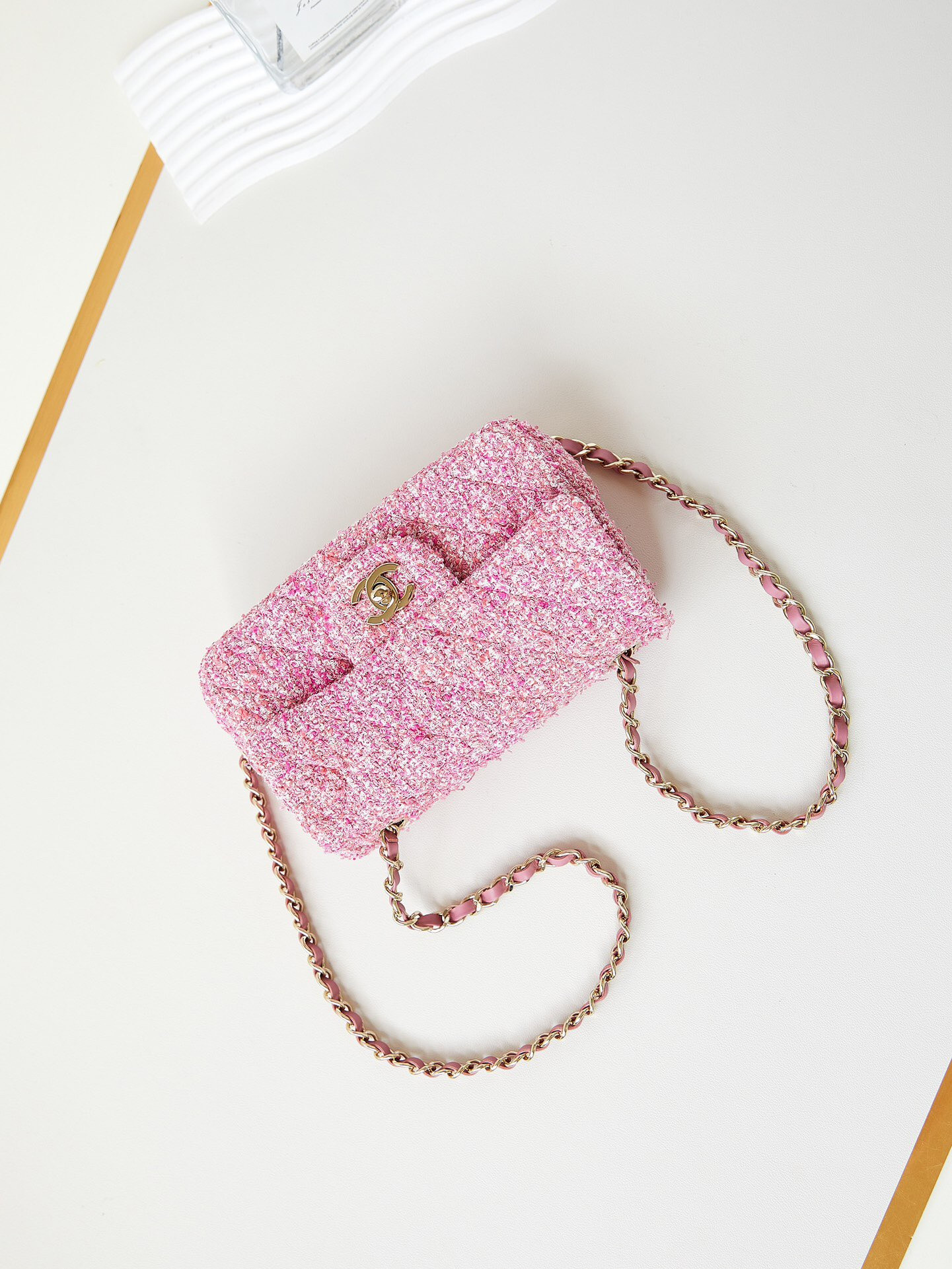 Ch*el mini classic 11.12 handbag 12×20×6cm