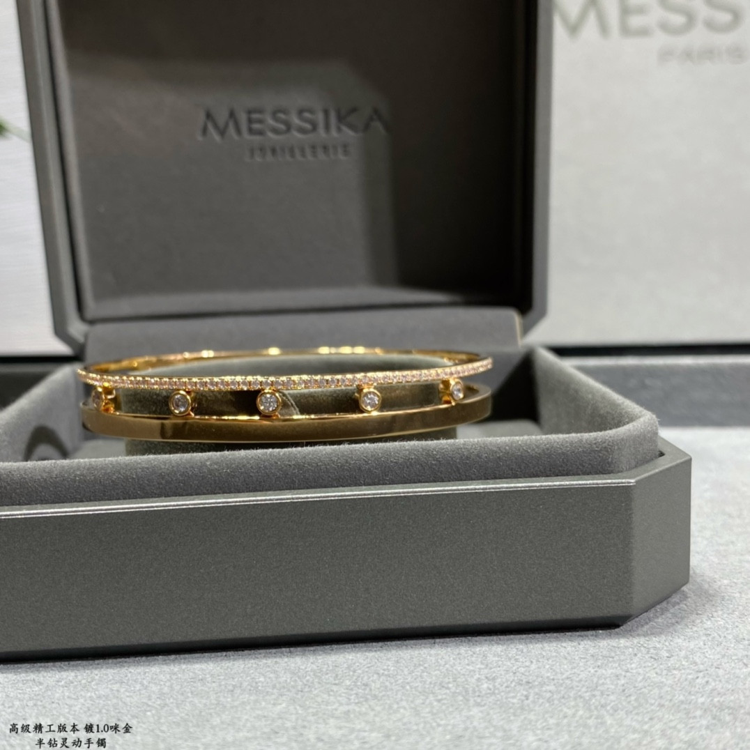 Mes1kaa half di*m*nd moving bracelet