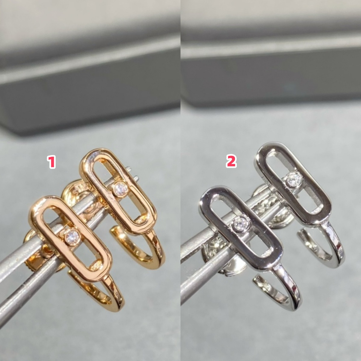 Mes1kaa smooth moving earrings