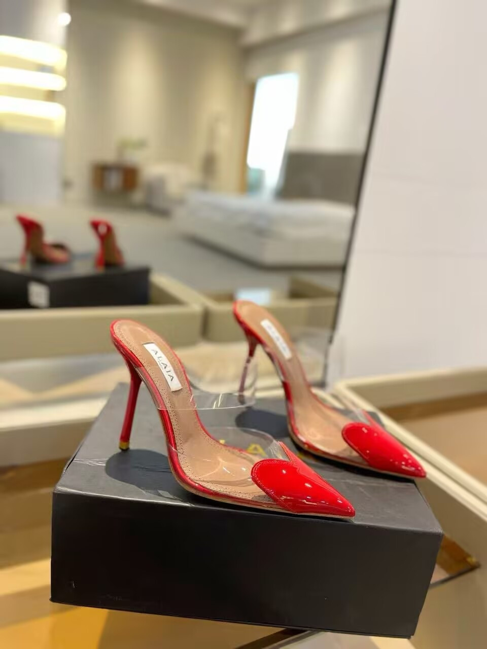 UA A1a1a Le Coeur Mule Heart-Toe Slingback Pump 10.5cm Heel