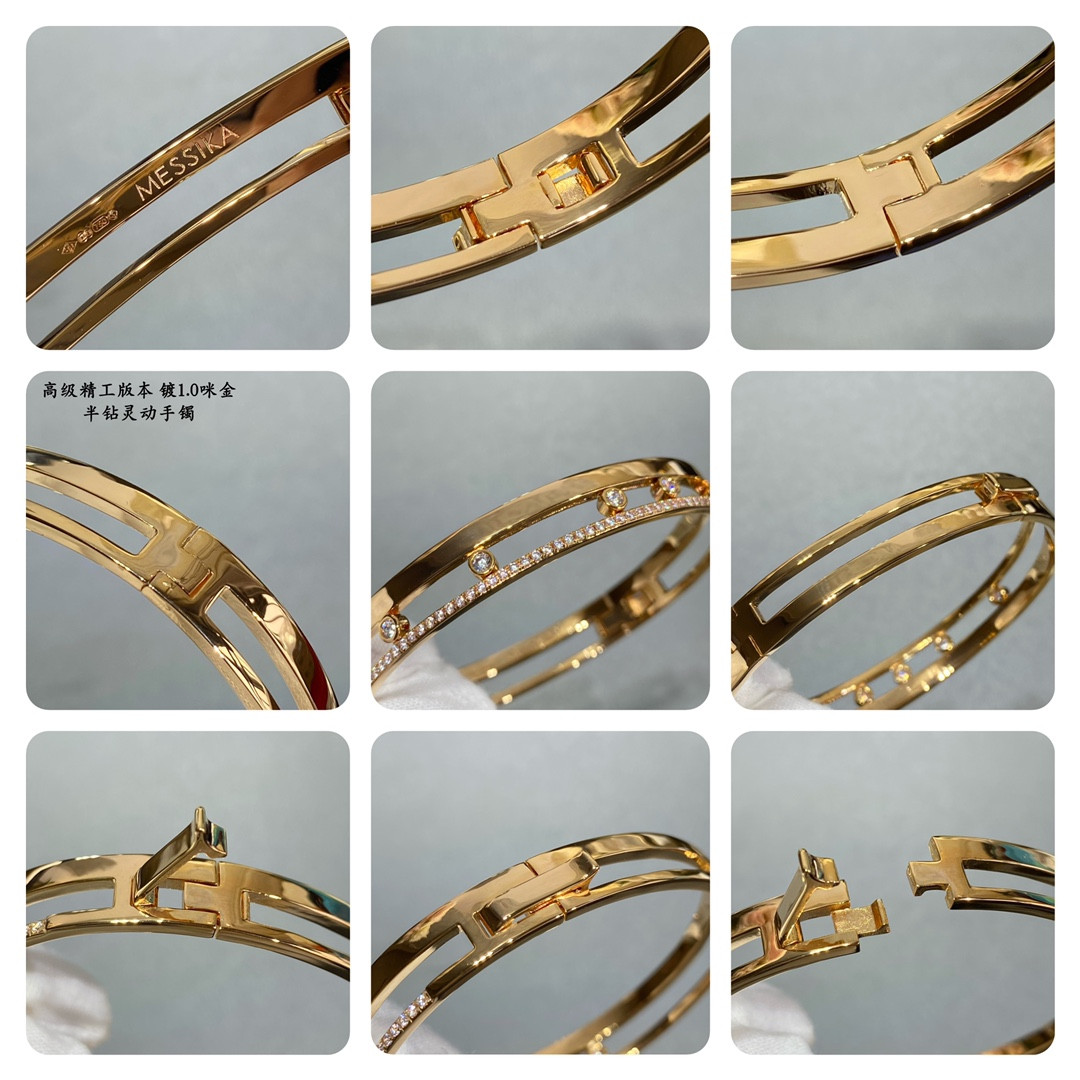 Mes1kaa half di*m*nd moving bracelet