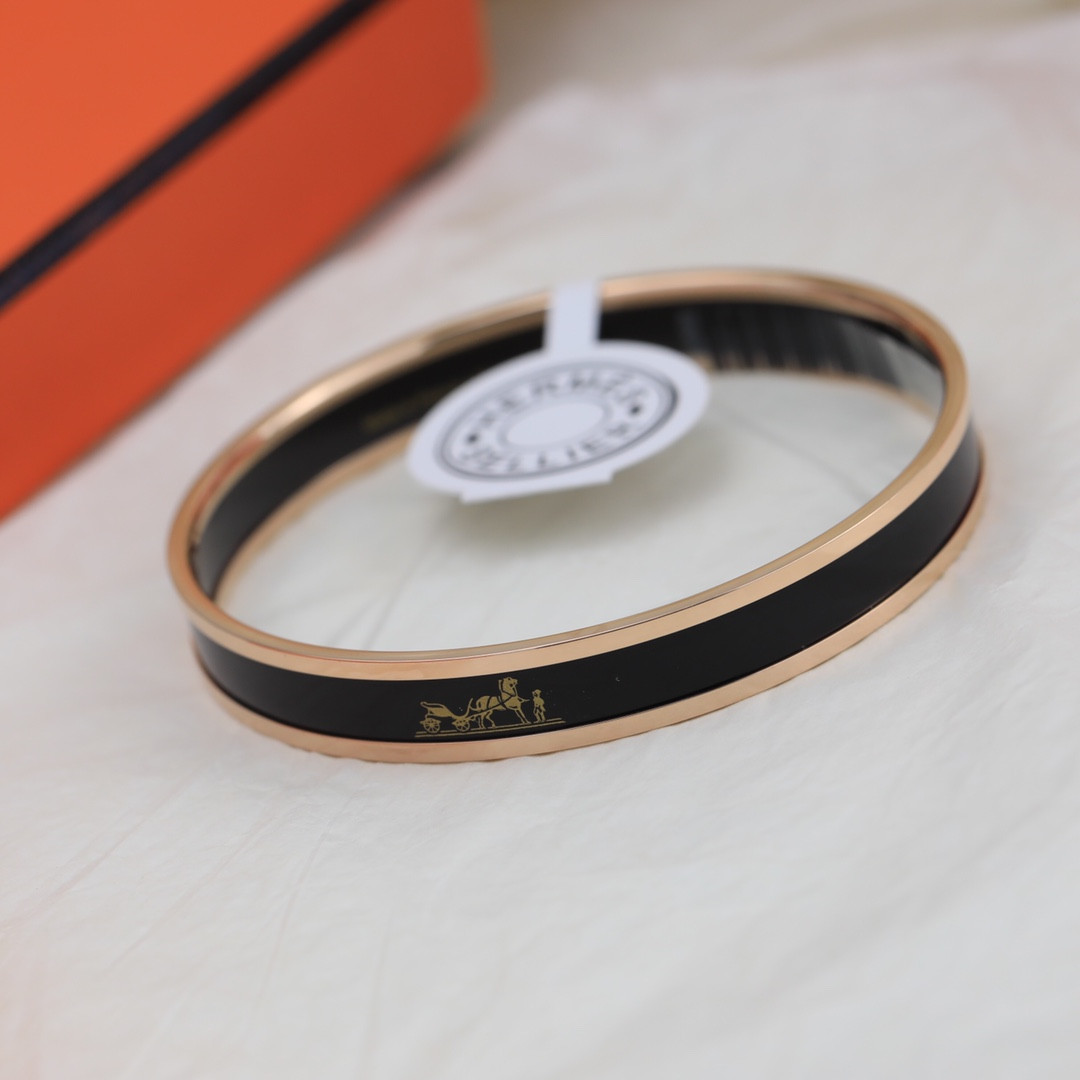 h**mes enamel bracelet(cusT0mized products cannot be returned or exchanged)