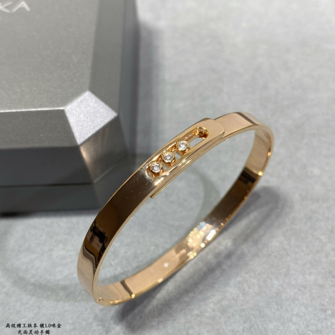 Mes1kaa polished moving bracelet