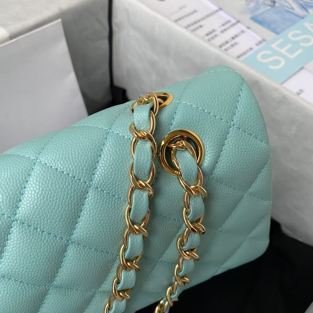Ch*el classic flap bag 15.5×25.5×6.5cm