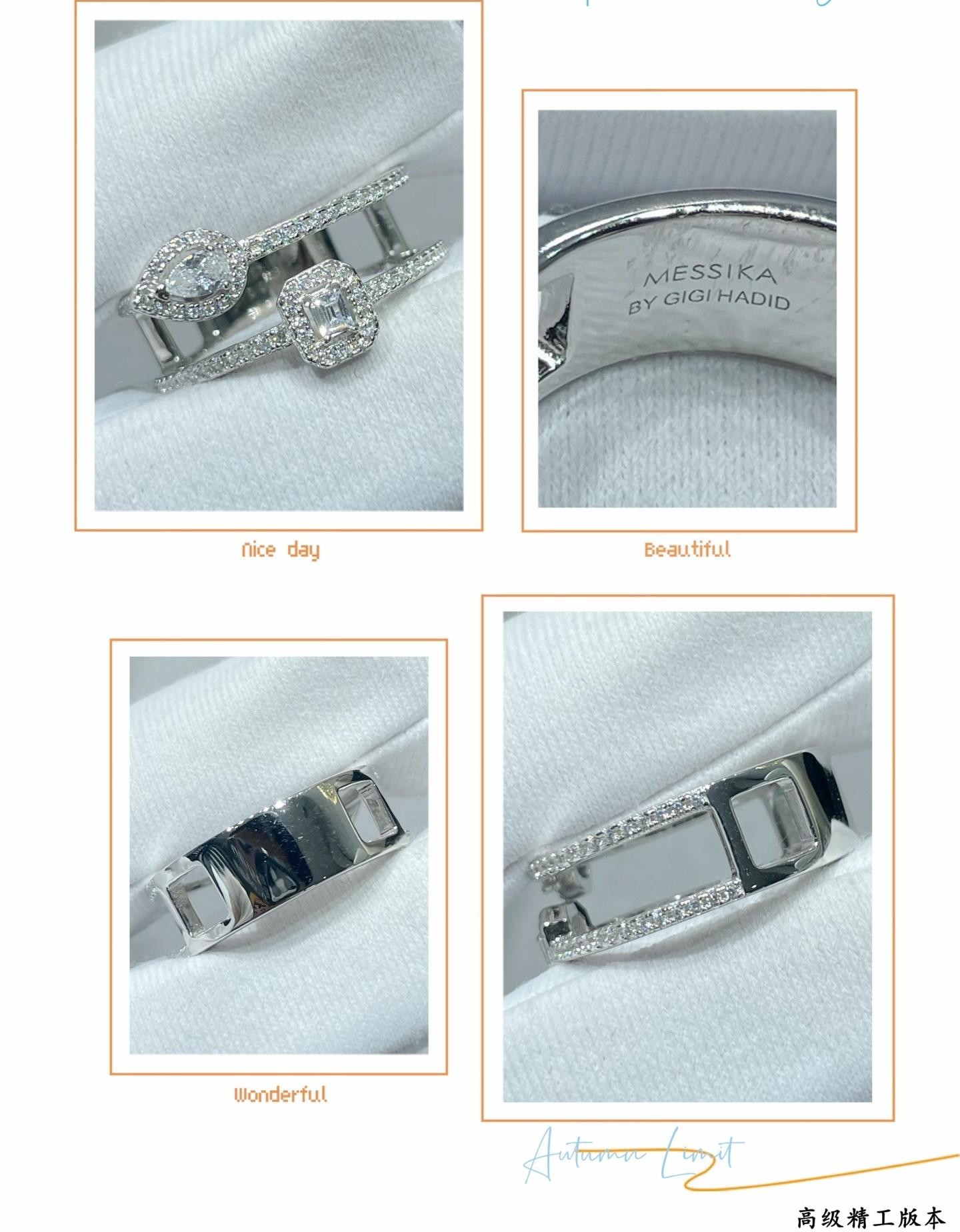 Mes1kaa water drop rock candy ring