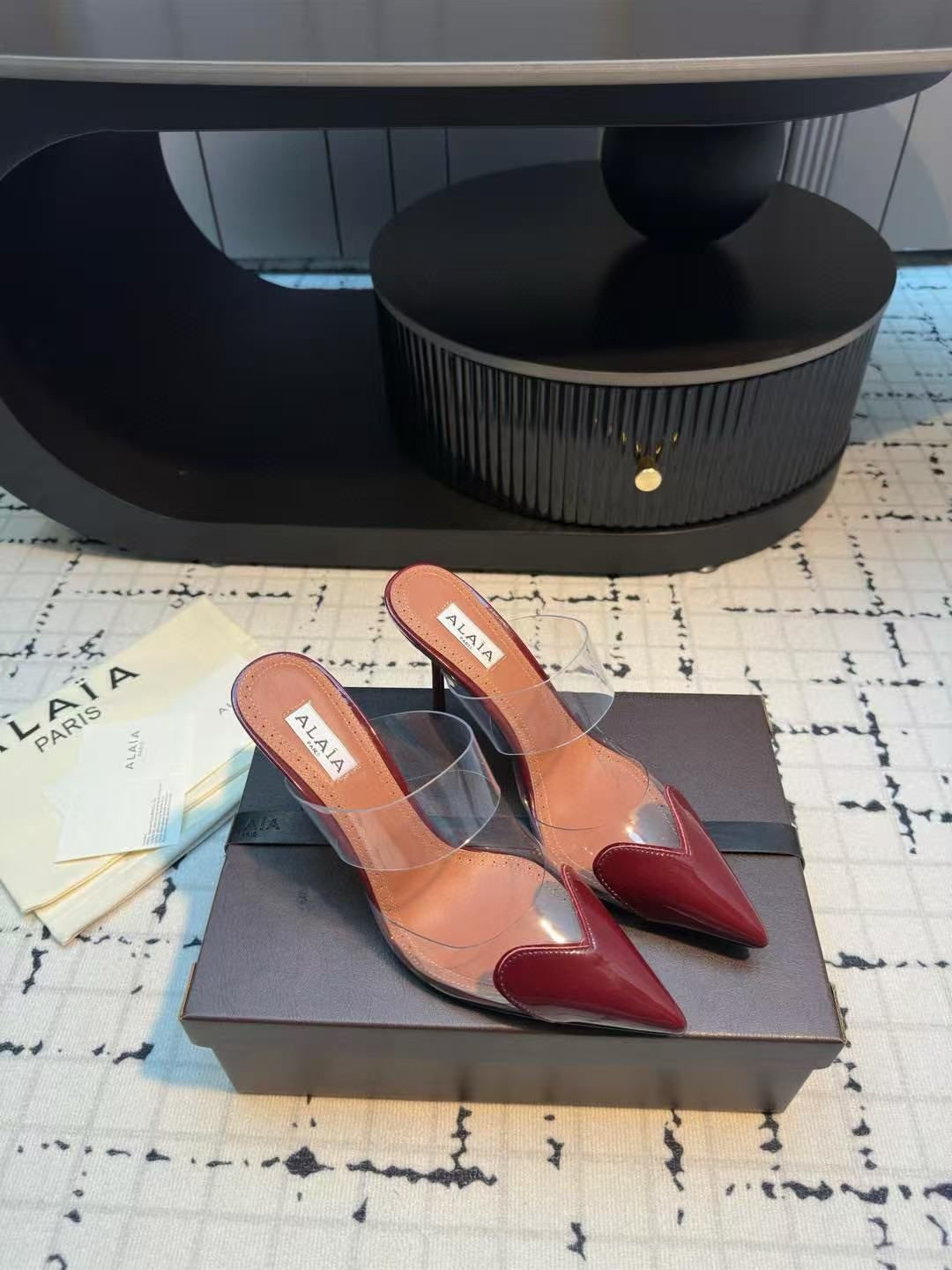 UA A1a1a Le Coeur Mule Heart-Toe Slingback Pump 10.5cm Heel