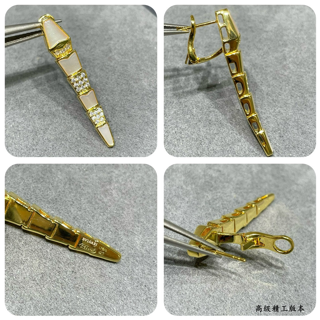 B*l*ai advanced mechanical shell snake earrings