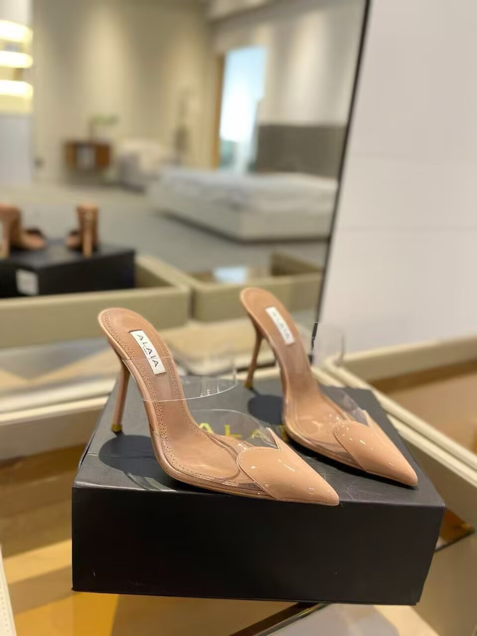 UA A1a1a Le Coeur Mule Heart-Toe Slingback Pump 10.5cm Heel