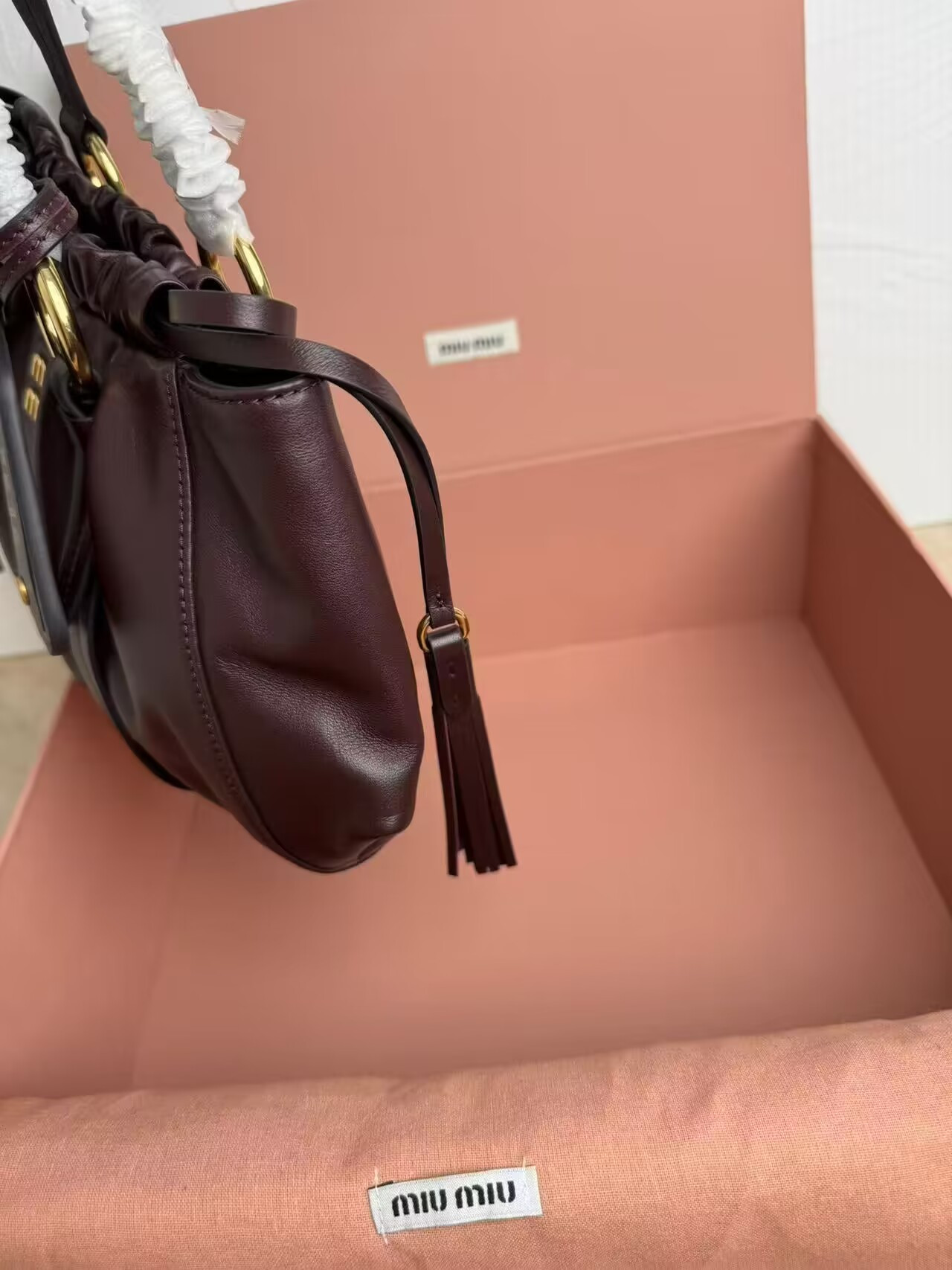 M1v M1v joie nappa leather bag 40x22x10.5cm