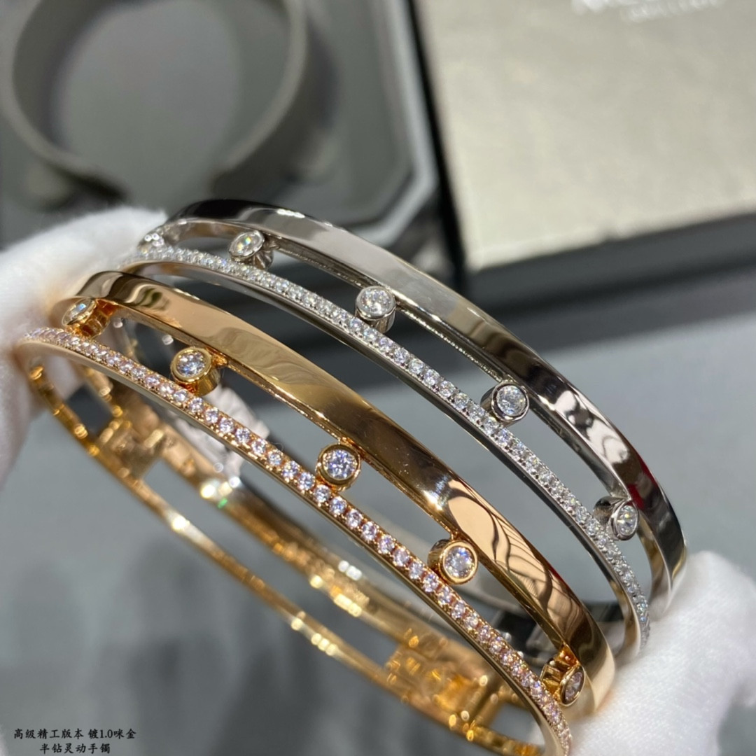 Mes1kaa half di*m*nd moving bracelet