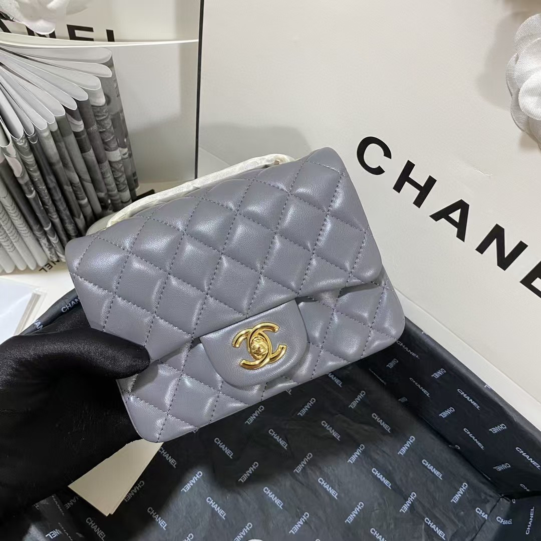 Ch*el evening bag 17cm