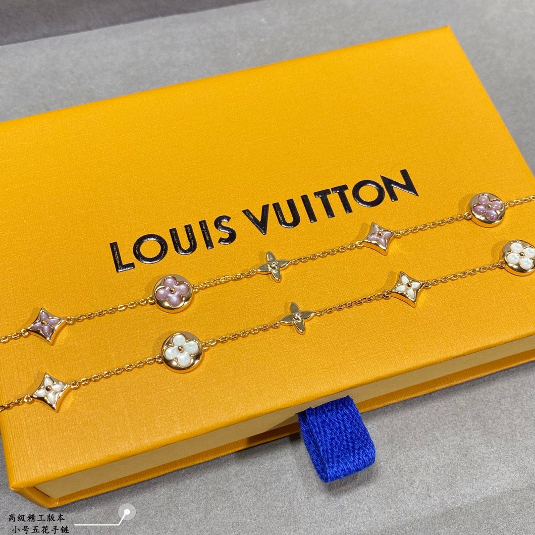 l0*is V*t0n small multi-flower bracelet