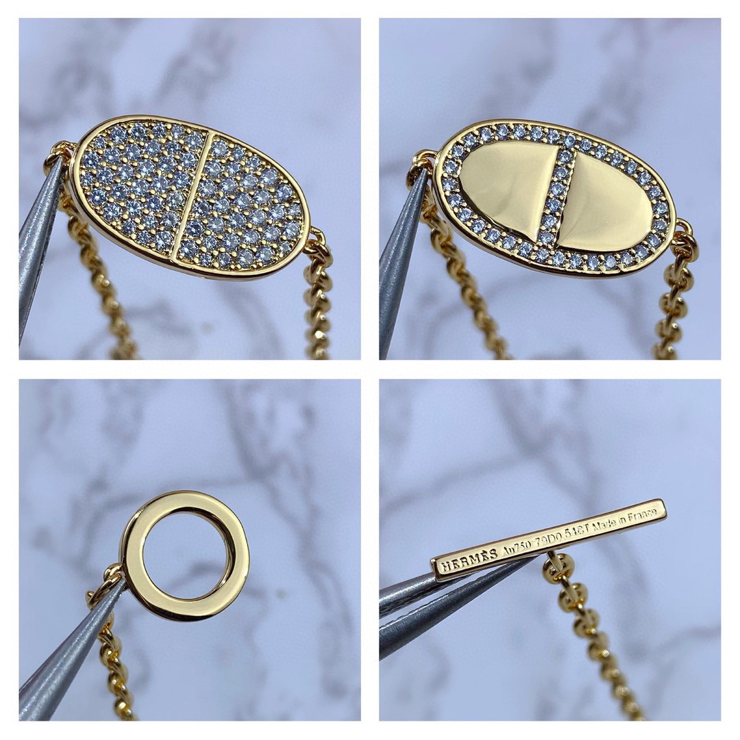 H**me5 round h pendant bracelet