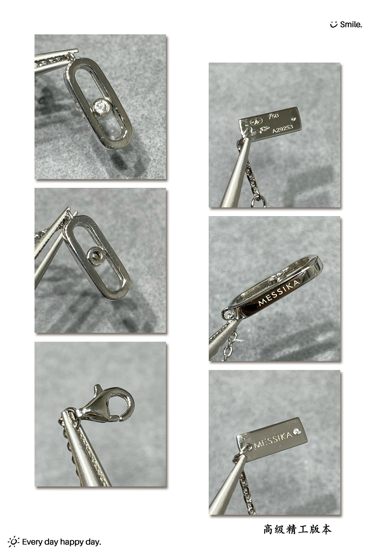 Mes1kaa vertical polished single di*m*nd moving bracelet