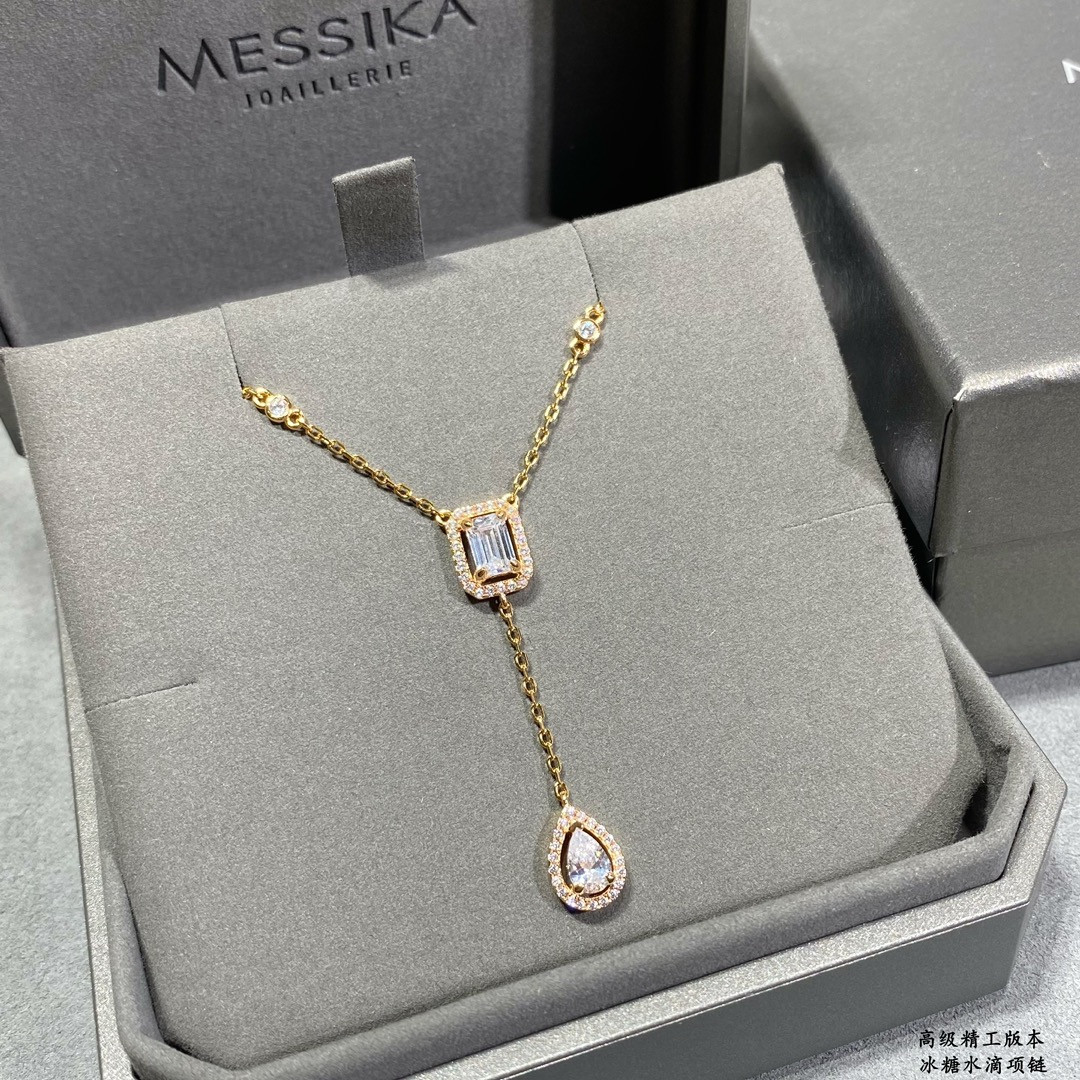 Mes1kaa drop ice cube necklace