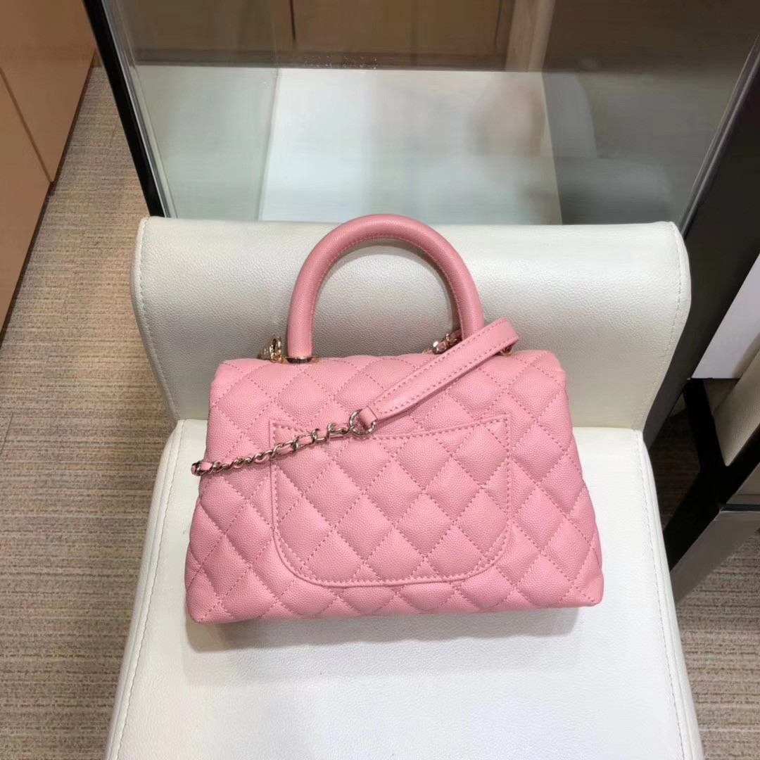 Ch*el coco handle bag