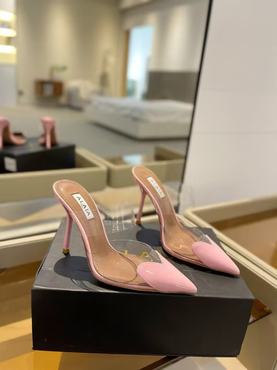 UA A1a1a Le Coeur Mule Heart-Toe Slingback Pump 10.5cm Heel