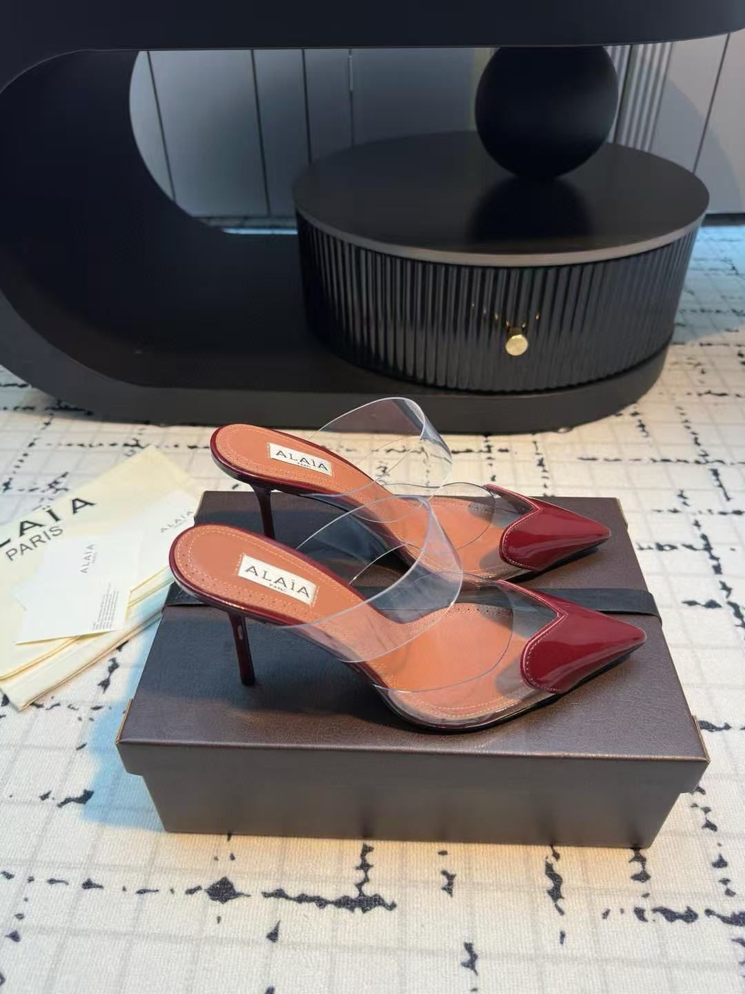 UA A1a1a Le Coeur Mule Heart-Toe Slingback Pump 10.5cm Heel