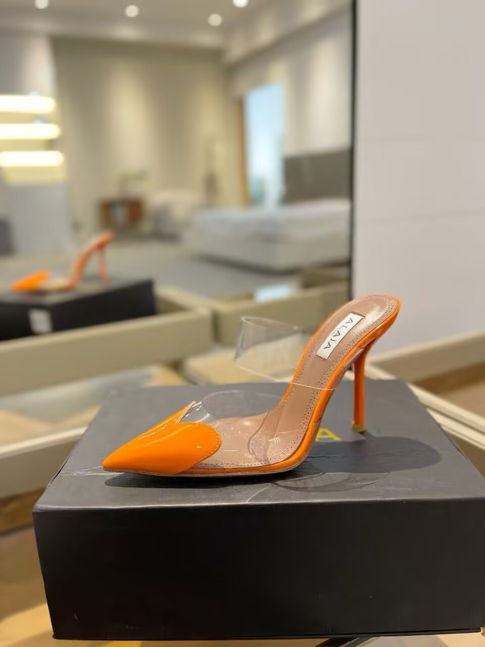UA A1a1a Le Coeur Mule Heart-Toe Slingback Pump 10.5cm Heel