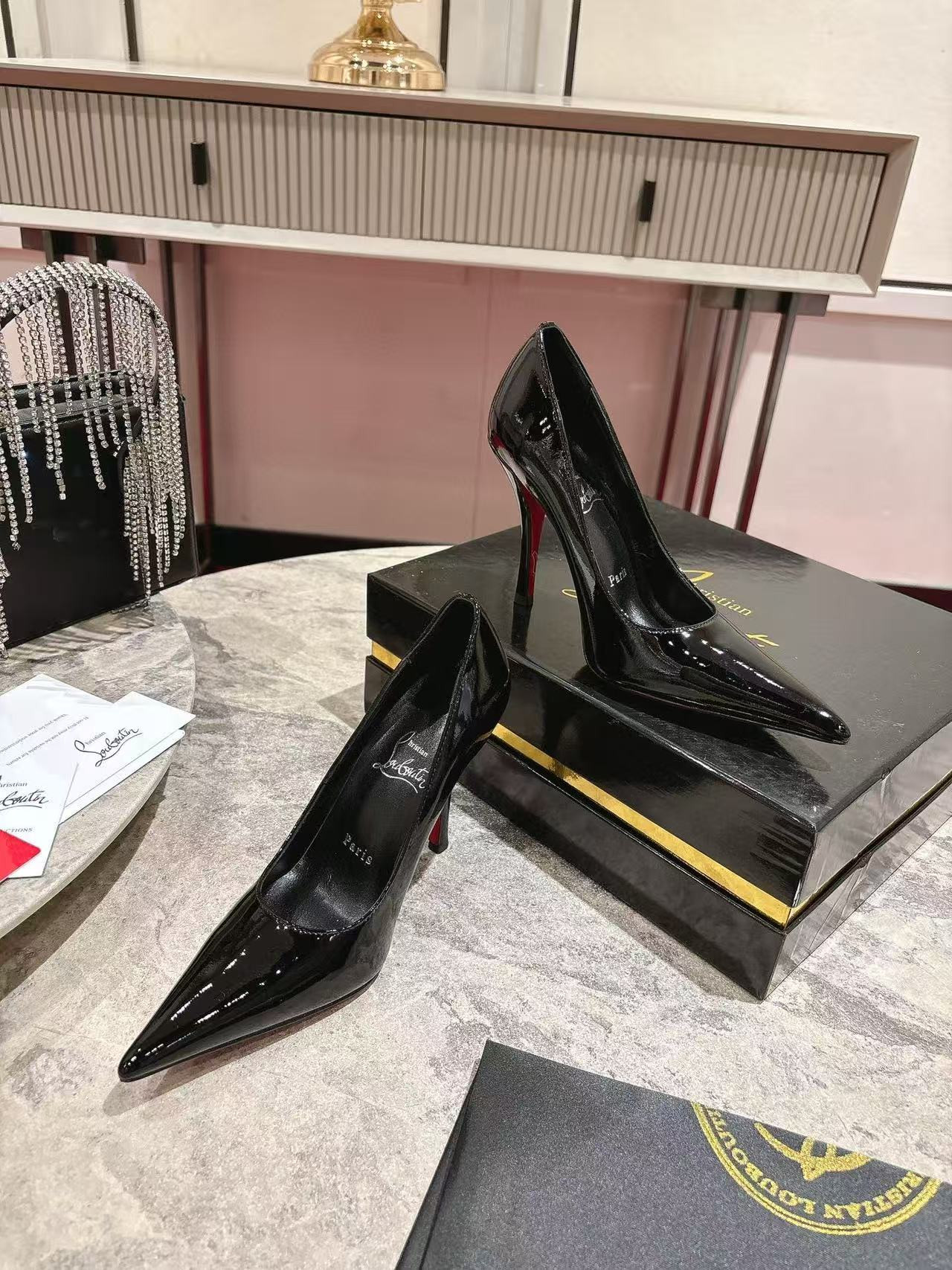 ua ch**an louboutin cl red-botT0m shoes 10cm heel