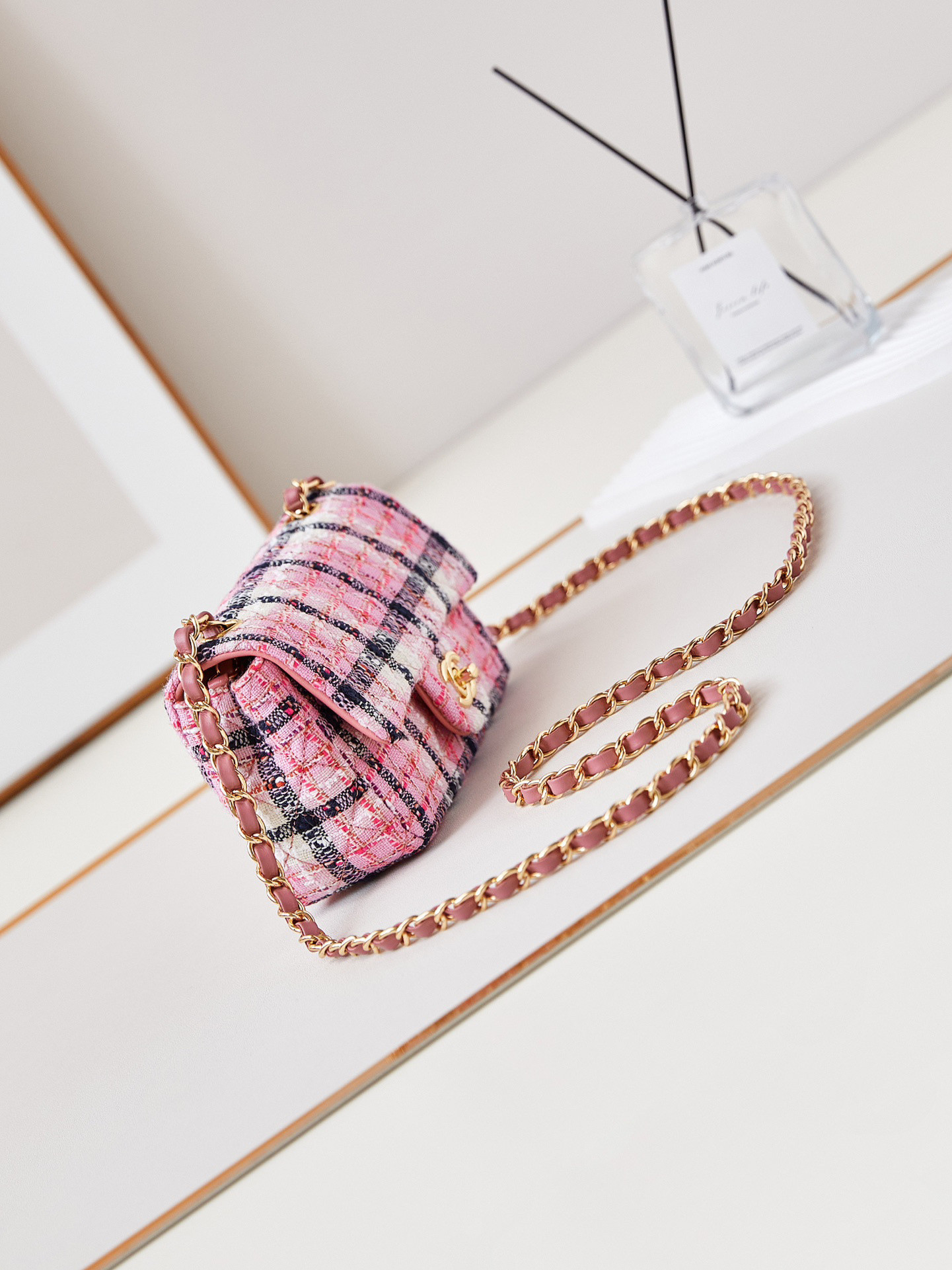 Ch*el mini classic handbag 12 × 20 × 6 cm