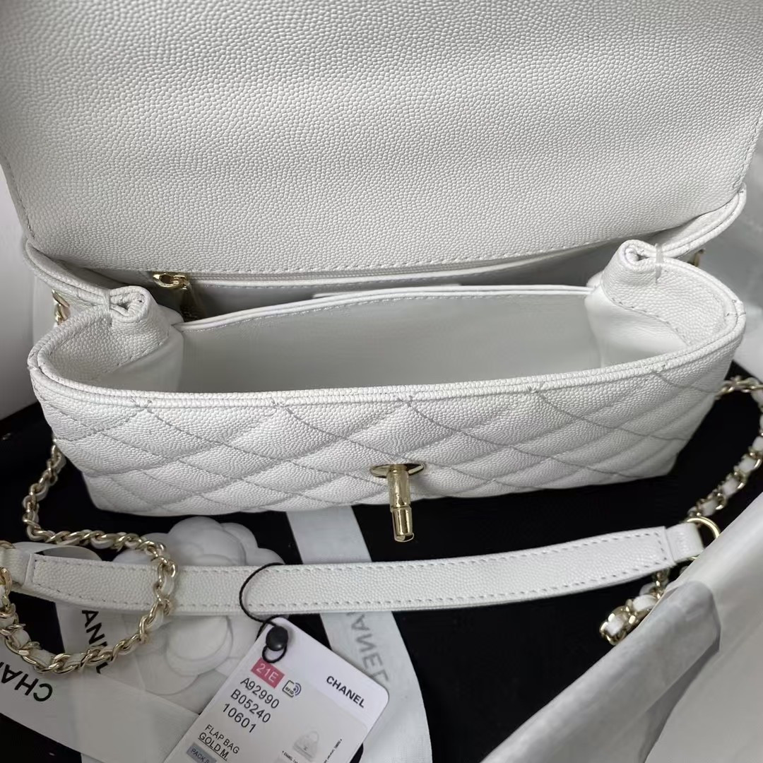 Ch*el coco handle bag a92990 24x10x14cm