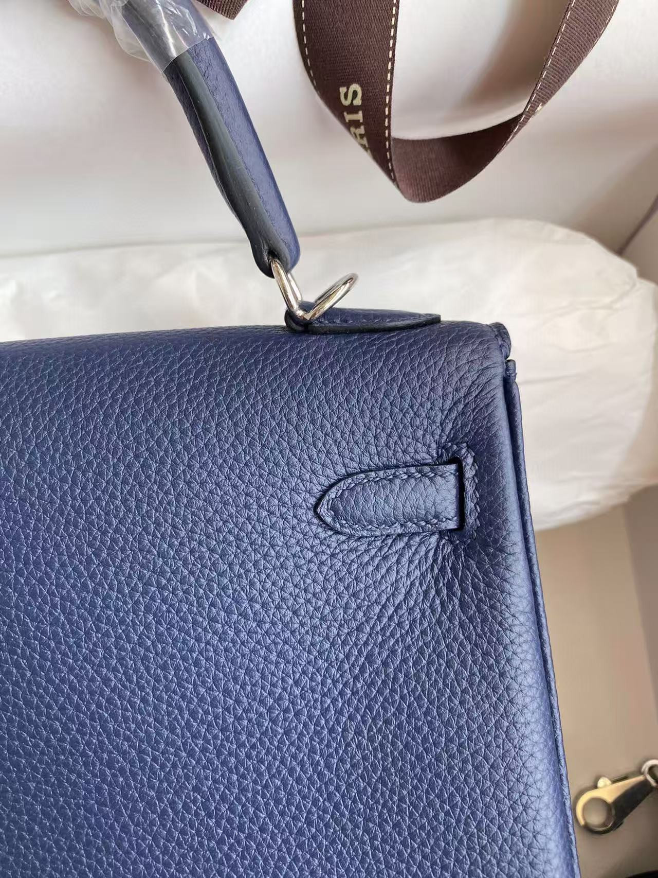 HERMÈS Kelly Silver-tone Hardware 25 28