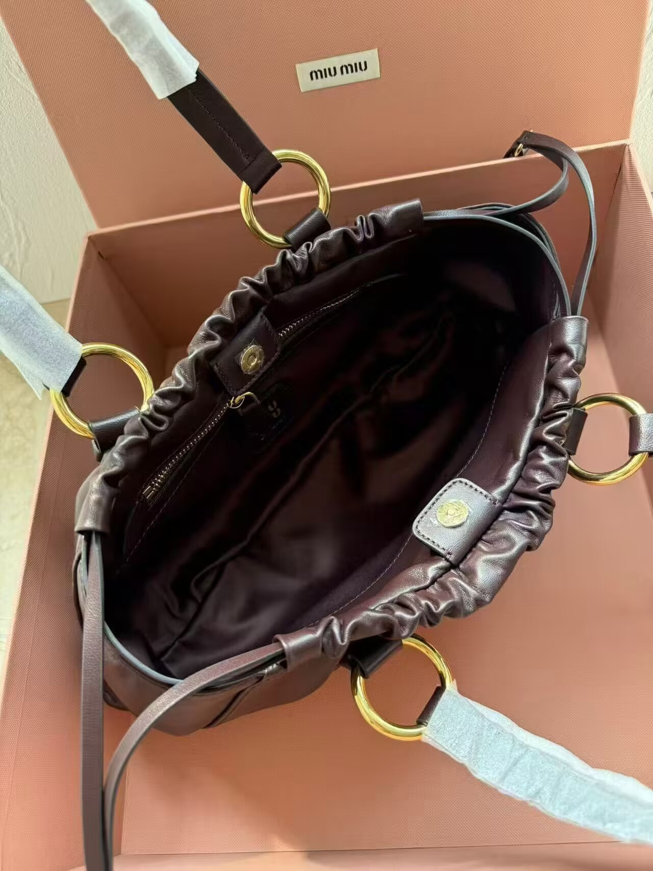 M1v M1v joie nappa leather bag 40x22x10.5cm