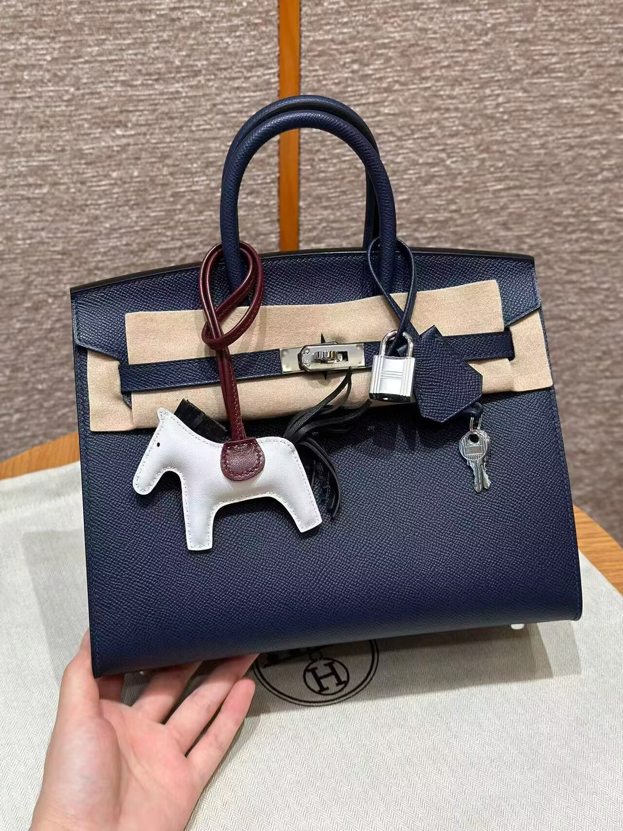 H**mes BIRKIN EPSOM 25 30 (Horse charm not included)