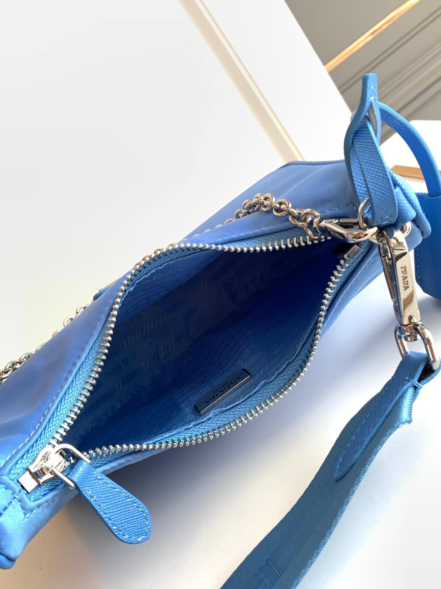 Pra*a re-edition 2005 re-nylon bag blue