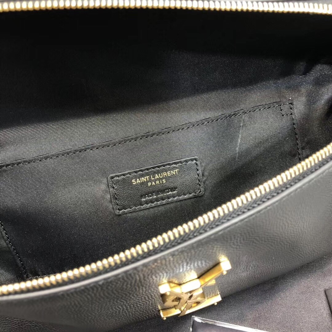 Y*L cassandre classic belt bag in grain de poudre embossed leather 25 x 14 x 3.5 cm