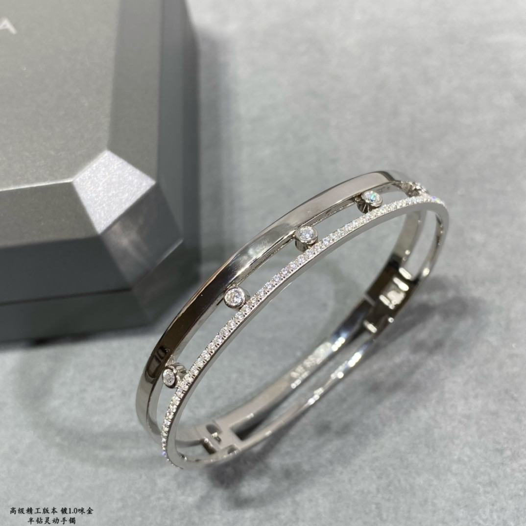 Mes1kaa half di*m*nd moving bracelet
