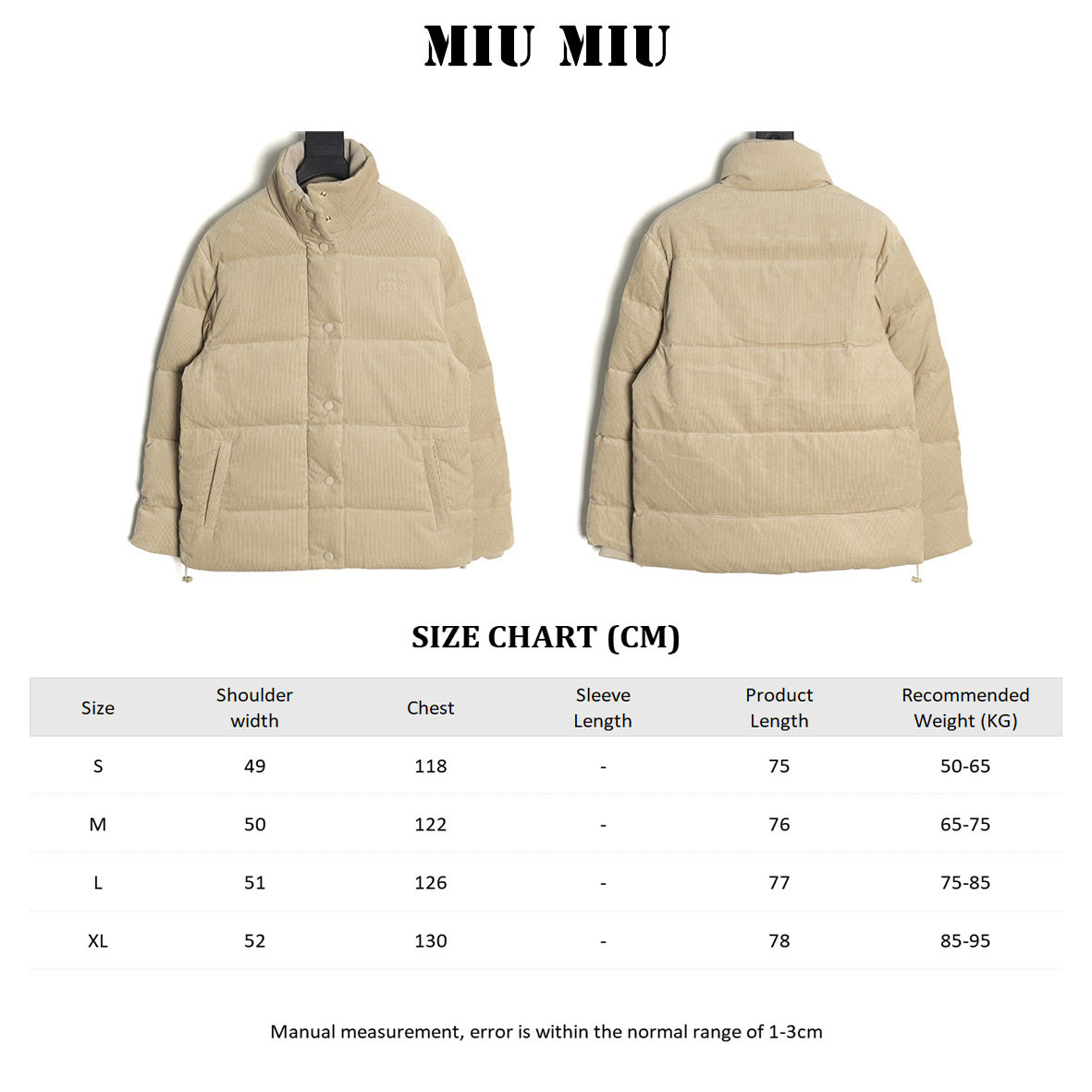 M1v M1v mm short puffer jacket