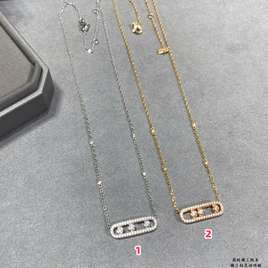 Mes1kaa full di*m*nd moving necklace