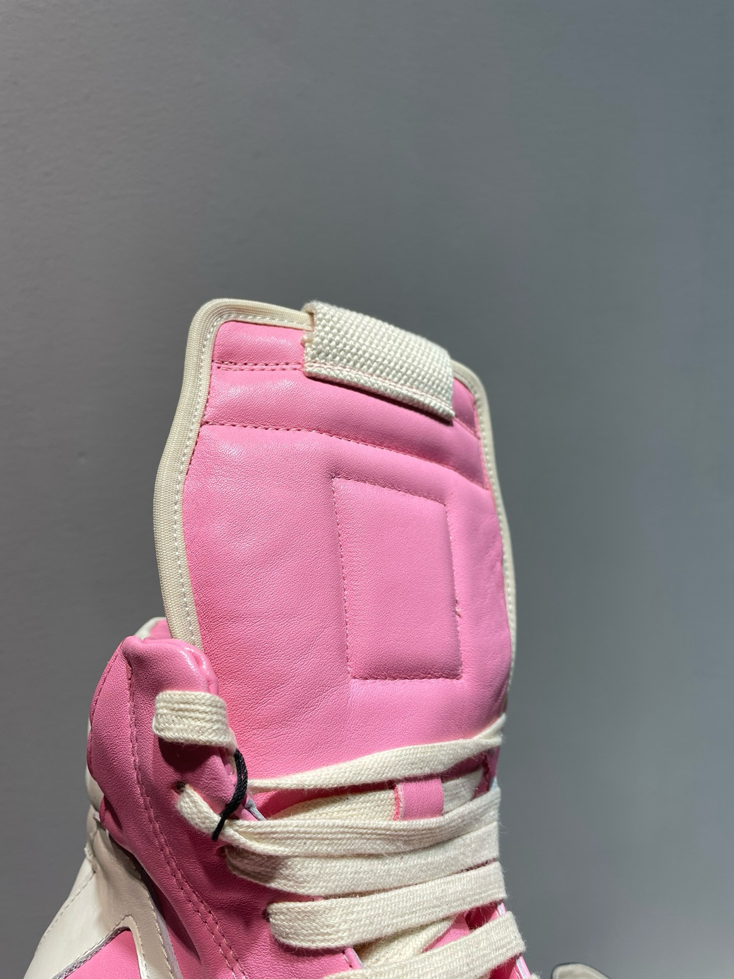 r1ck 0wens geobasket high-top leather pink sneakers