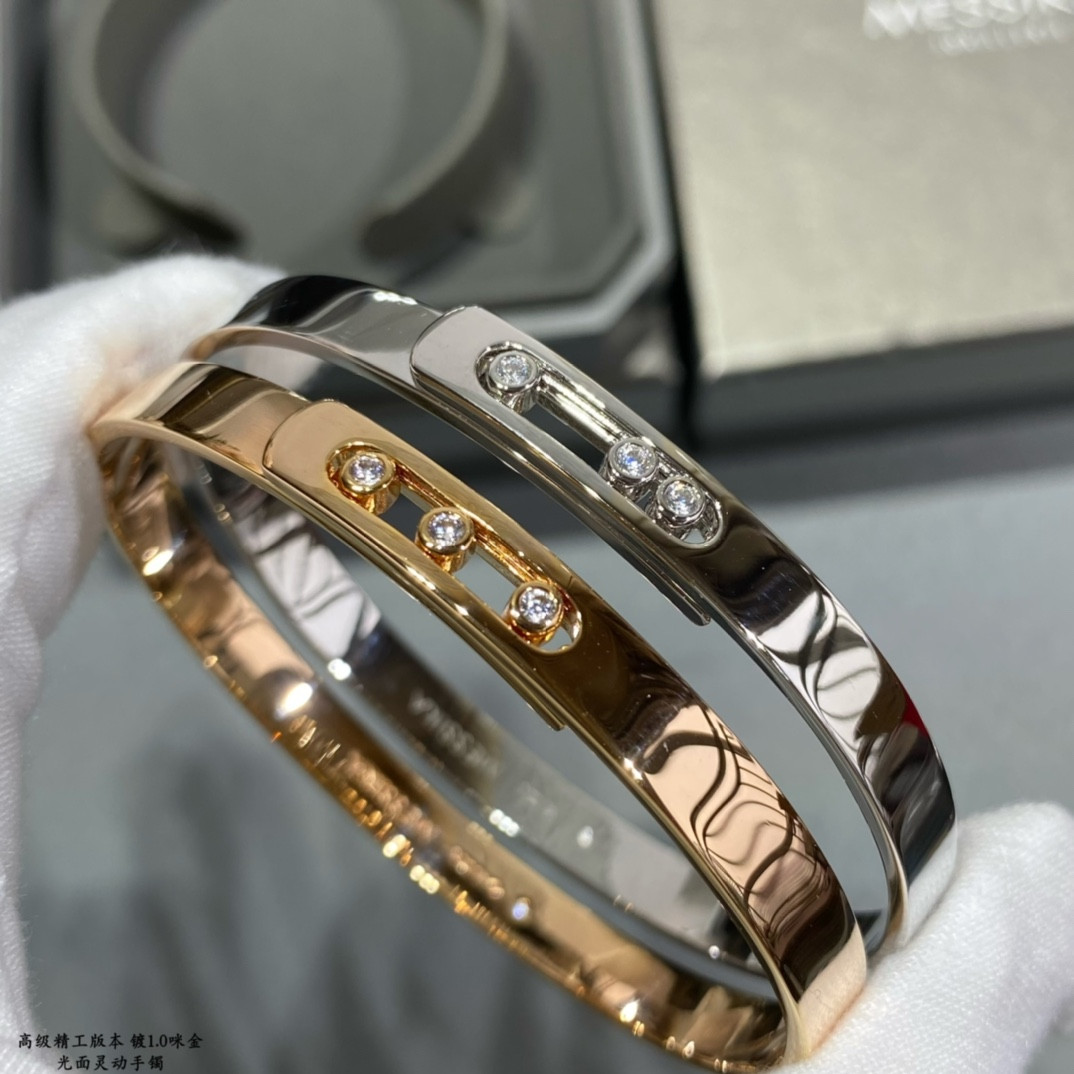 Mes1kaa polished moving bracelet