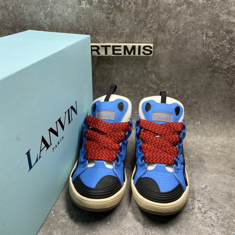 Lanu1n leather curb blue gum