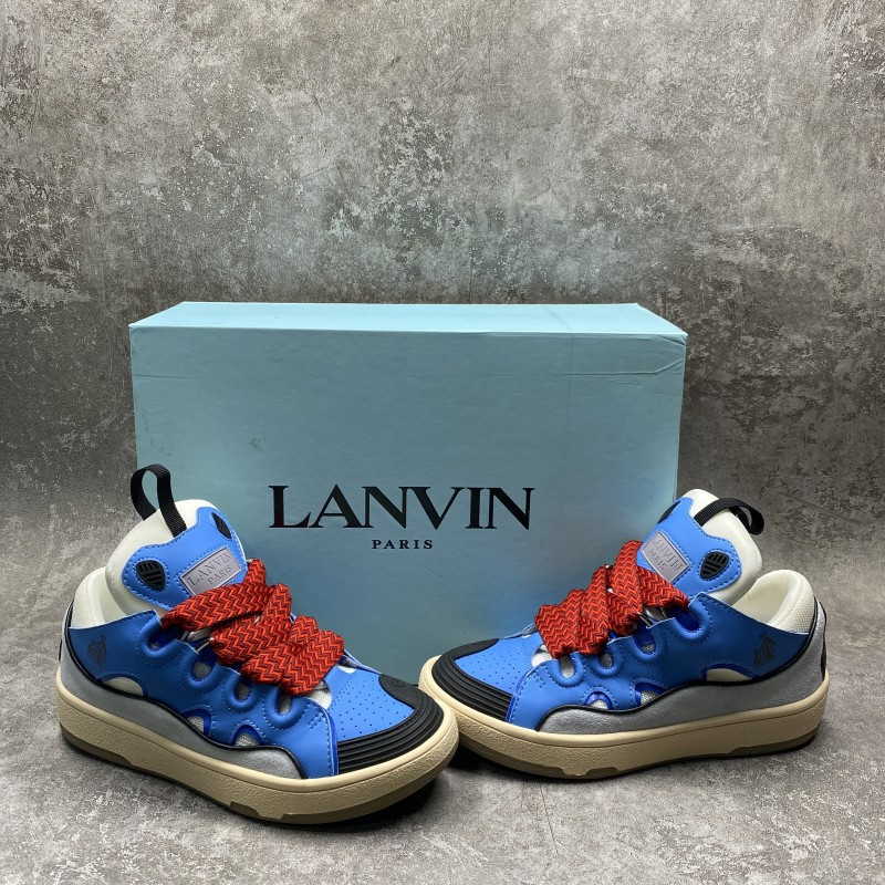 Lanu1n leather curb blue gum