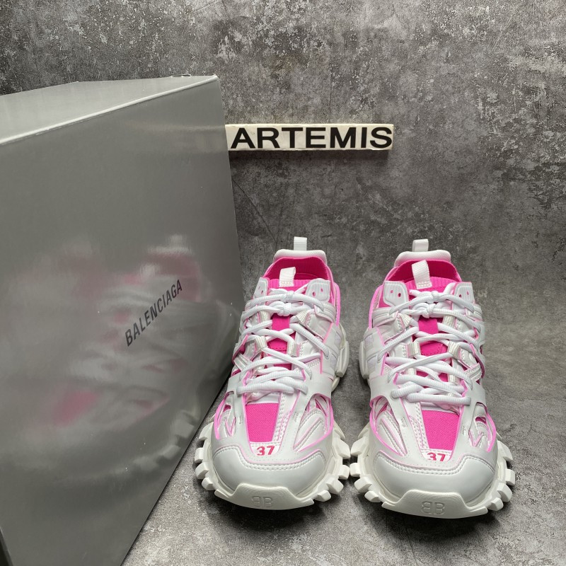 Ba*len*cia*ga track sock white pink