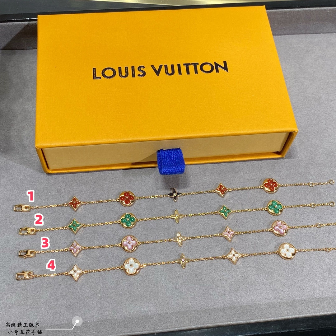 l0*is V*t0n small multi-flower bracelet