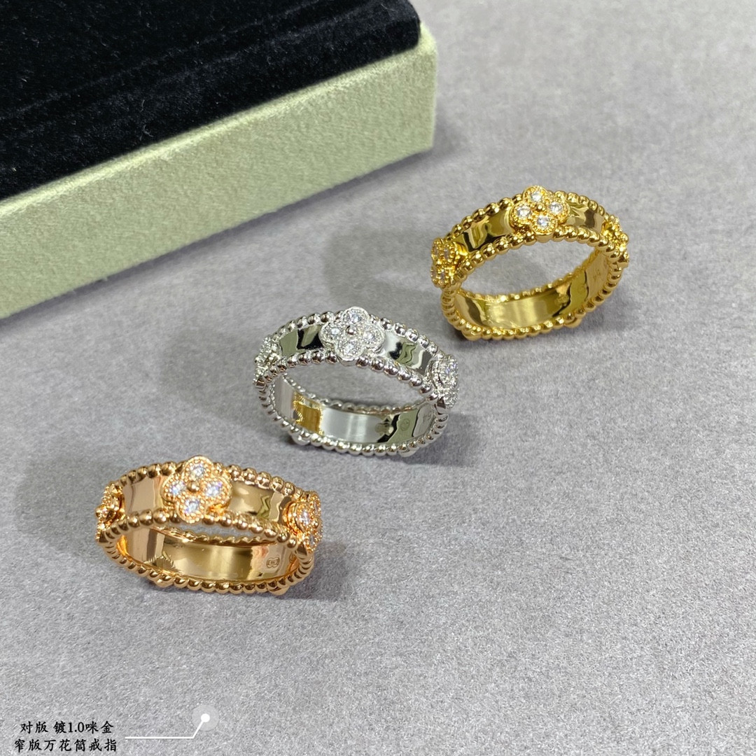 V*N CL*F & arpels narrow kaleidoscope ring