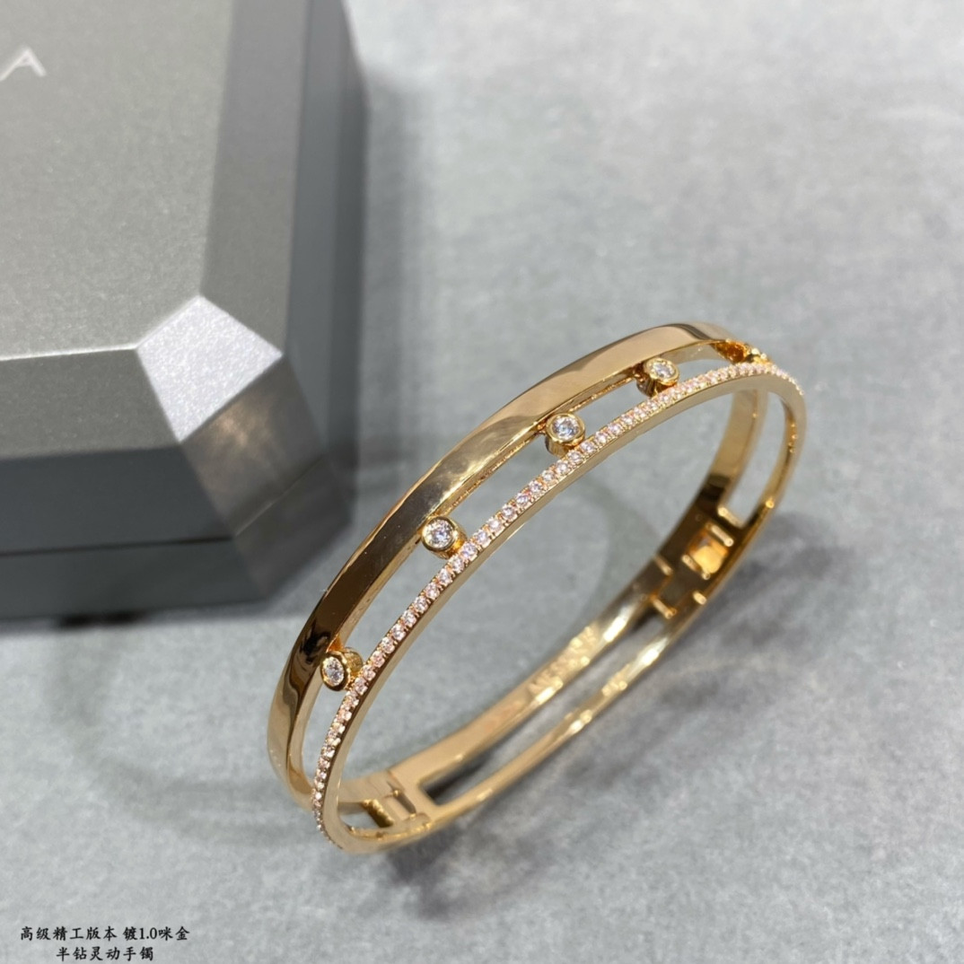 Mes1kaa half di*m*nd moving bracelet