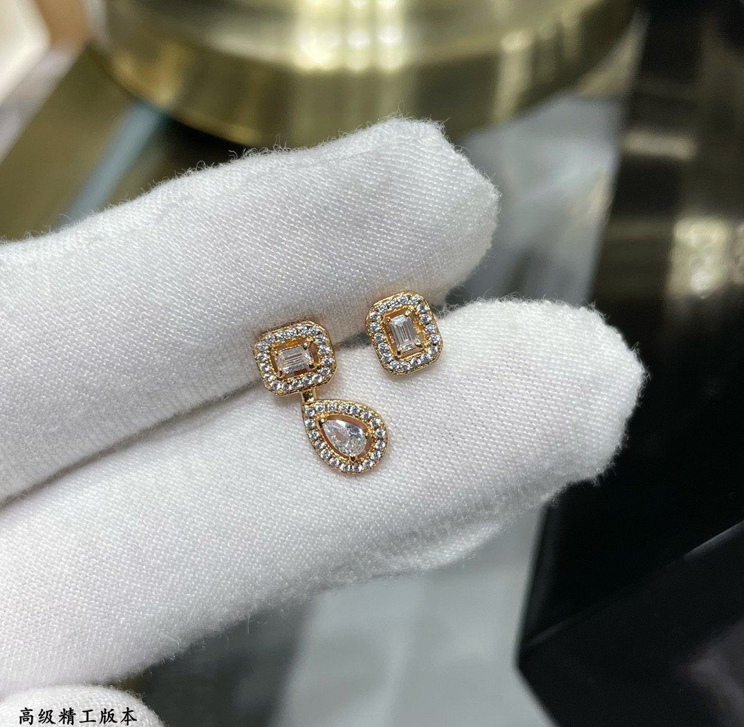 Mes1kaa ab style drop ice cube stud earrings